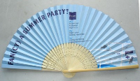 PAPER AND BAMBOO FOLDING HAND FAN.