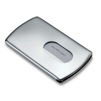 PHILIPPI NIC POCKET METAL BUSINESS CARD HOLDER in Silver Finish.