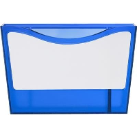 PLASTIC PEN HOLDER & WHITE BOARD in Blue includes Cleaning Stick, Supplied with Two Magnet on Back f