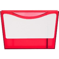 PLASTIC PEN HOLDER & WHITE BOARD in Red includes Cleaning Stick, Supplied with Two Magnet on Back fo