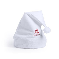 PREMIUM WHITE FATHER CHRISTMAS SANTA HAT.