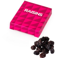 RAISINS in Printed Box: Minimum Quantity: 100.