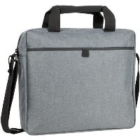 RECYCLED CHILLENDEN RPET BUSINESS BAG in Black-Two Tone Grey.