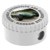 ROUND PENCIL SHARPENER in White.