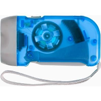SELF CHARGER KINETIC DYNAMO TORCH in Translucent Frosted Cobalt Blue.