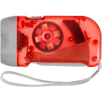 SELF CHARGER KINETIC DYNAMO TORCH in Translucent Frosted Red.