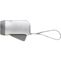 SELF CHARGER KINETIC DYNAMO TORCH in Translucent Frosted Silver.