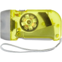 SELF CHARGER KINETIC DYNAMO TORCH in Translucent Frosted Yellow.