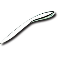SILVER PLATED METAL EXECUTIVE PISTOL LETTER OPENER in Silver Plated Metal Finish.
