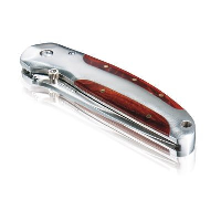 SILVER STAINLESS STEEL METAL POCKET KNIFE.