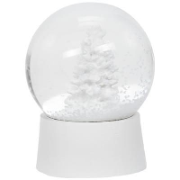 SNOW GLOBE SHAKER in White.