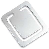 SQUARE SILVER METAL CLIP BOOKMARK.