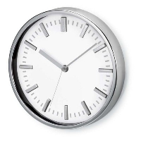 WALL CLOCK in White.