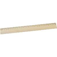 WOODY 30CM WOOD RULER with Inset Metal Edge.