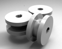 Roller Set for Profile Bender - 1/4 inch Square Tube (6.35mm) Plastic