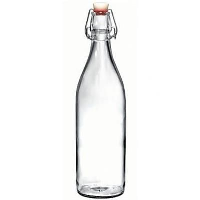 1 Litre Re-Usable Round Water Bottle With Flip Top Lid