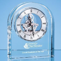 14Cm Optical Crystal Arched Clock