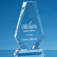 17Cm Optical Crystal Cropped Iceberg Award
