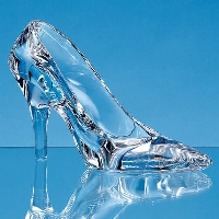 19Cm Lead Crystal Stiletto Shoe