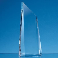 21Cm Optical Crystal Facetted Peak Award