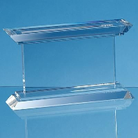 21Cm Optical Crystal Janus Mounted Rectangular Award