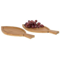 2-Piece Bamboo Amuse Set Fish In Wood
