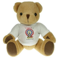 30Cm Honey Jointed Bear With Tee Shirt