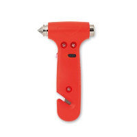 3-In-1 Emergency Hammer With Cutter Belt & Led Light