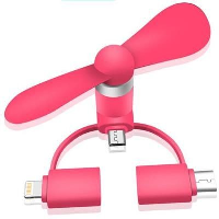 3-In-1 Mini Fan With Usb-C. No Batteries Required