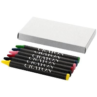6 Piece Crayon Set In Grey