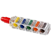 6 Piece Crayon Set In Transparent Clear Transparent