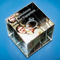 6Cm Optical Crystal Cube Photo Frame