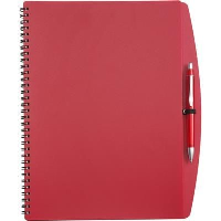 A4 Spiral Wiro Bound Note Book & Ball Pen In Red