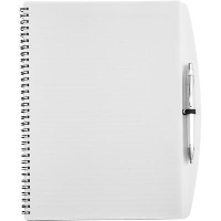 A4 Spiral Wiro Bound Note Book & Ball Pen In White
