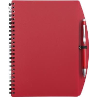 A5 Spiral Wiro Bound Note Book & Ball Pen In Red