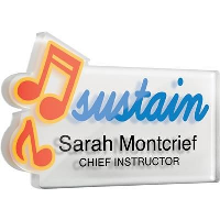 Acrylic Personalised Name Badge White