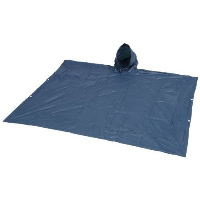 Adjustable Rain Poncho With Pouch In Navy