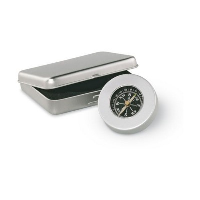 Aluminium Target Nautical Compass In Matt Silver