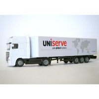 Articulated Truck And Standard Trailer Model In White