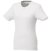 Balfour Short Sleeve Ladies Organic T-Shirt In White Solid