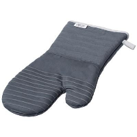 Belfast Cotton With Silicon Oven Mitt In Grey
