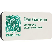 Bespoke Spot Colour Personalised Plastic Name Badge