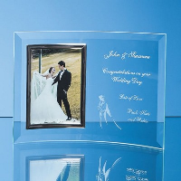 Bevelled Crescent Glass Photo Frame