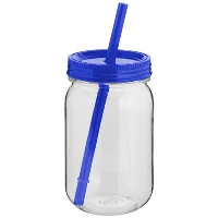 Binx Mason Jar In Transparent-Blue