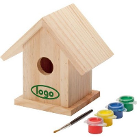 Birdy Paint Wood Bird House