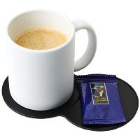 Bit-On-The-Side Plastic Coaster In Black Solid