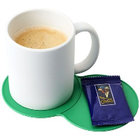 Bit-On-The-Side Plastic Coaster In Green