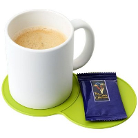 Bit-On-The-Side Plastic Coaster In Lime