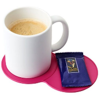Bit-On-The-Side Plastic Coaster In Pink