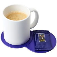 Bit-On-The-Side Plastic Coaster In Purple